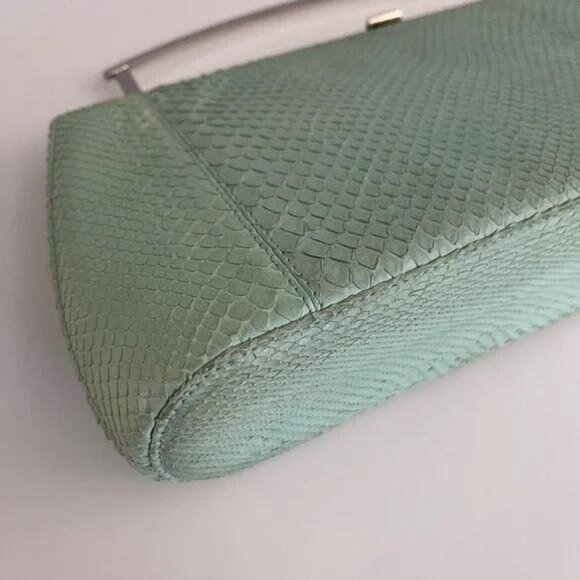 RARE Vintage Fendi Snakeskin Leather Structured Clutch Bag in good condition - Picture 5 of 5